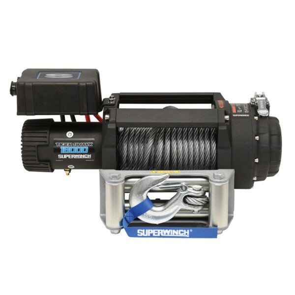 18000 LBS 12V DC Wire Rope Tiger Shark Winch Superwinch - 1518000 - Image 3