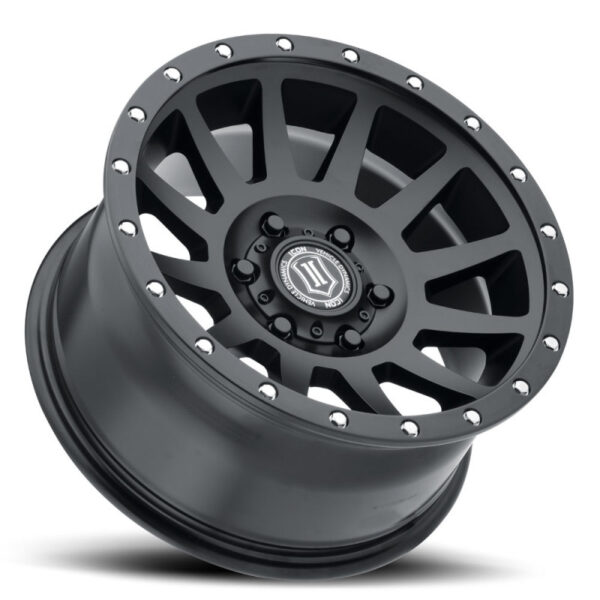 Compression 18x9 6x5.5 0mm Offset 5in BS Satin Black Wheel Icon Alloys|Icon Vehicle Dynamics - 2018908350SB - Image 3