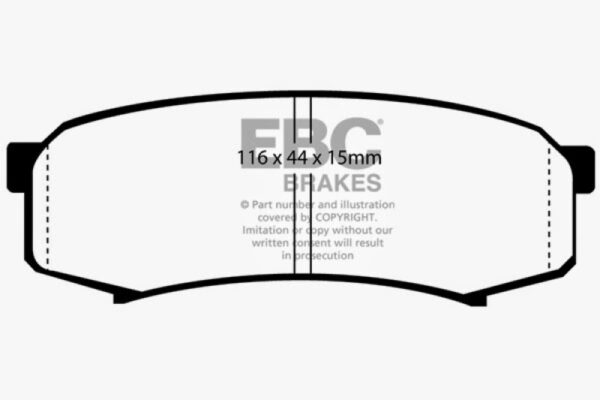 Toyota 4RUNNER 03-24 V6 4.0 Yellowstuff Rear Brake Pads EBC - DP4993R - Image 7