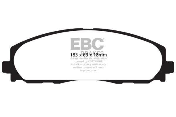 JT GLADIATOR 2019-2023 V6 3.6| WRANGLER JL 2018-2024 L4 2.0 Front Brake Pads EBC - DP41888R - Image 3