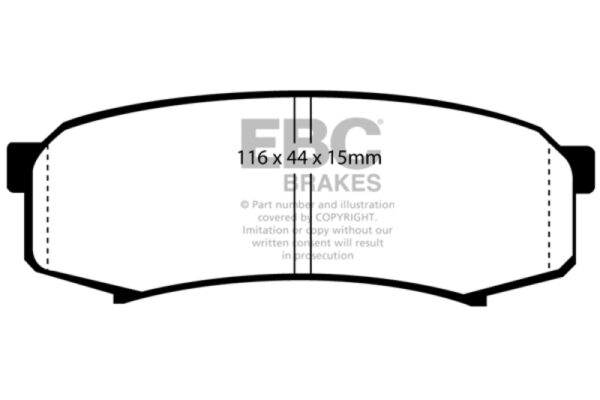 Toyota 4RUNNER 03-24 V6 4.0 Yellowstuff Rear Brake Pads EBC - DP4993R - Image 4