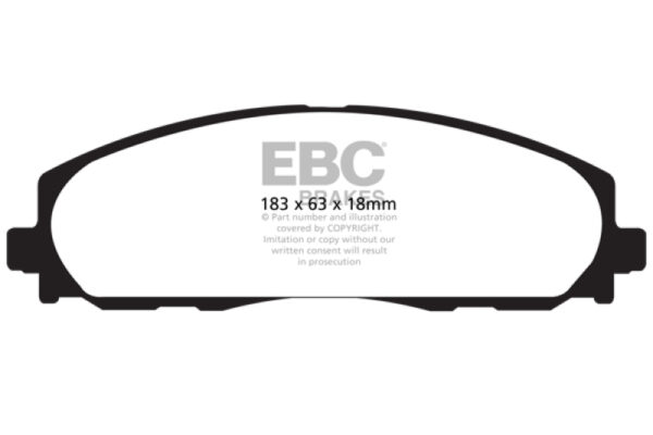 JT GLADIATOR 2019-2023 V6 3.6| WRANGLER JL 2018-2024 L4 2.0 Front Brake Pads EBC - DP41888R - Image 5