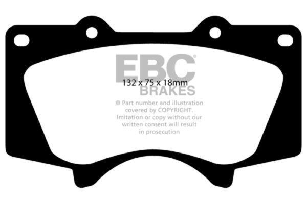 Toyota TACOMA 2021-2023 V6 3.5|TACOMA 2024 L4 2.4 Yellowstuff Front Brake Pads EBC - DP41657R - Image 5
