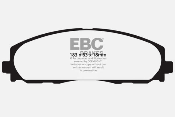 JT GLADIATOR 2019-2023 V6 3.6| WRANGLER JL 2018-2024 L4 2.0 Front Brake Pads EBC - DP41888R - Image 6