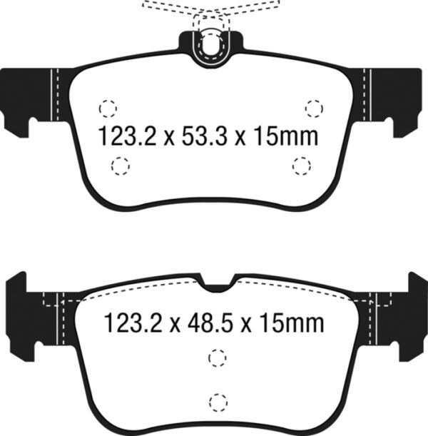 BRONCO SPORT 2021-2024 4L 2.0|BIG BEND 2021-2024 3L 1.5 Ultimax2 Rear Brake Pads EBC - UD1833 - Image 4