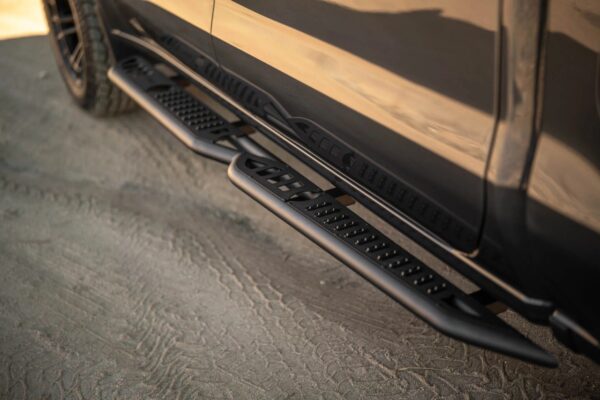 19-24 GMC Sierra 1500/Chevy Silverado 1500 Crew Cab OE Plus Side Steps - Black Steel DV8 Offroad - Image 4