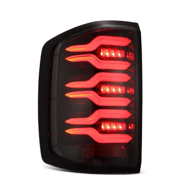 AlphaRex 14-18 Chevy Silverado 1500 Luxx-Series LED Tail Lights Alpha-Black w/Activ Light/Seq Signal - Image 2