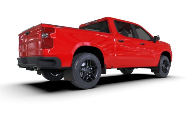 Rally Armor 19-24 Gen 4 Chevy Silverado 1500 Black UR Mud Flap Metallic Black Logo - Image 7