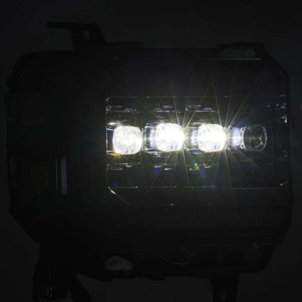 AlphaRex 14-18 GMC Sierra NOVA LED Proj Headlights Plnk Style Alpha Blk w/Activ Light/Seq Signal/DRL - Image 5