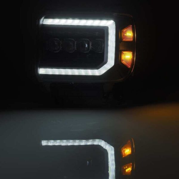 AlphaRex 14-18 GMC Sierra NOVA LED Proj Headlights Plank Style Black w/Activ Light/Seq Signal/DRL - Image 8