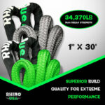 Kinetic Energy Recovery Rope (1In X 30Ft) Gray - Rhino USA - Image 3