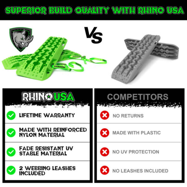 Recovery Traction Boards - Black (Pair) Rhino USA - Image 5