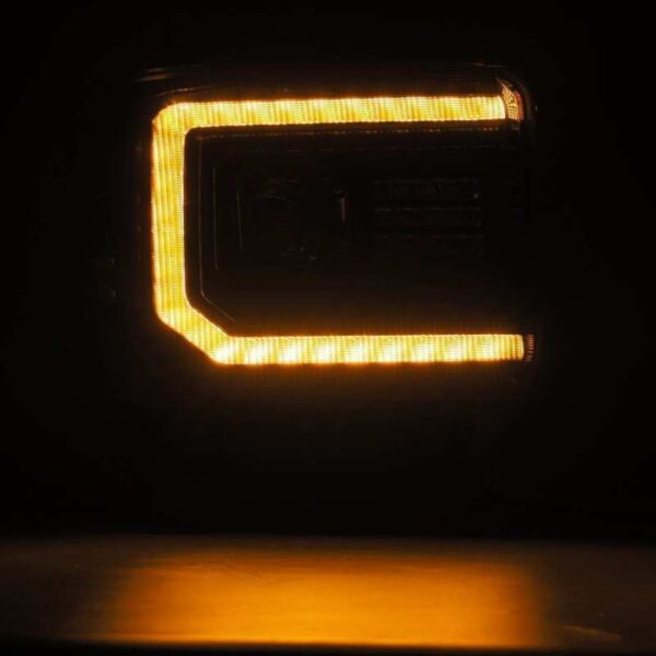 14-18 GMC Sierra LUXX LED Proj Headlights Plnk Style Alpha Blk w/Activ Light/Seq Signal/DRL AlphaRex - Image 5