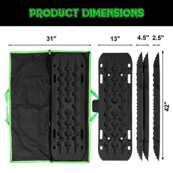 Recovery Traction Boards - Black (Pair) Rhino USA - Image 2