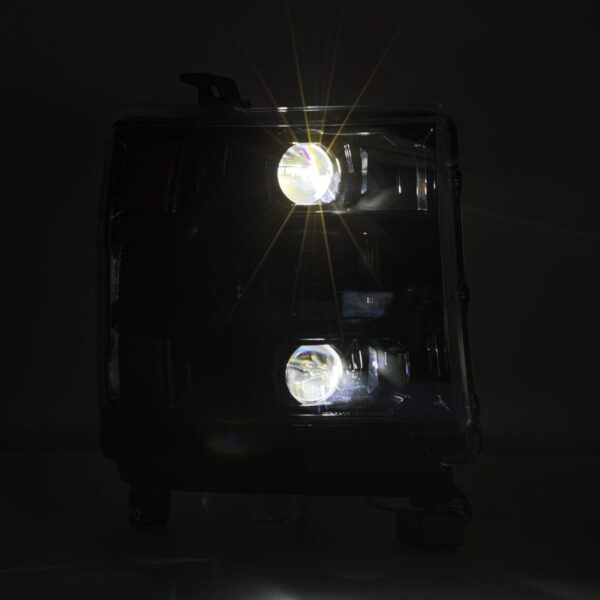 AlphaRex 16-18 Chevy 1500HD LUXX LED Proj Headlights Alpha-BK w/Seq Atv Lgt / SeqSig (Req PN 810023) - Image 6