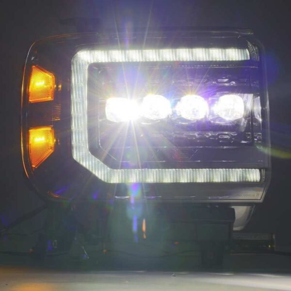 AlphaRex 14-18 GMC Sierra NOVA LED Proj Headlights Plnk Style Alpha Blk w/Activ Light/Seq Signal/DRL - Image 9