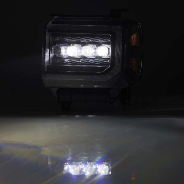 AlphaRex 14-18 GMC Sierra NOVA LED Proj Headlights Plank Style Black w/Activ Light/Seq Signal/DRL - Image 5