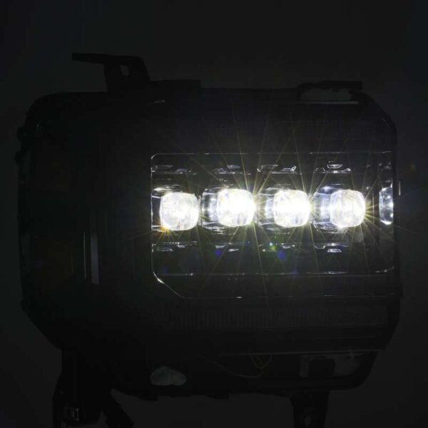 AlphaRex 14-18 GMC Sierra NOVA LED Proj Headlights Plnk Style Alpha Blk w/Activ Light/Seq Signal/DRL - Image 6