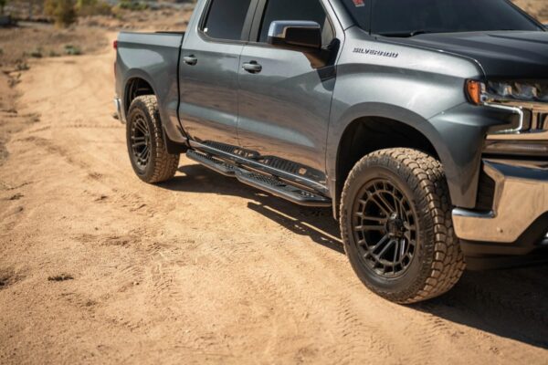 19-24 GMC Sierra 1500/Chevy Silverado 1500 Crew Cab OE Plus Side Steps - Black Steel DV8 Offroad - Image 5