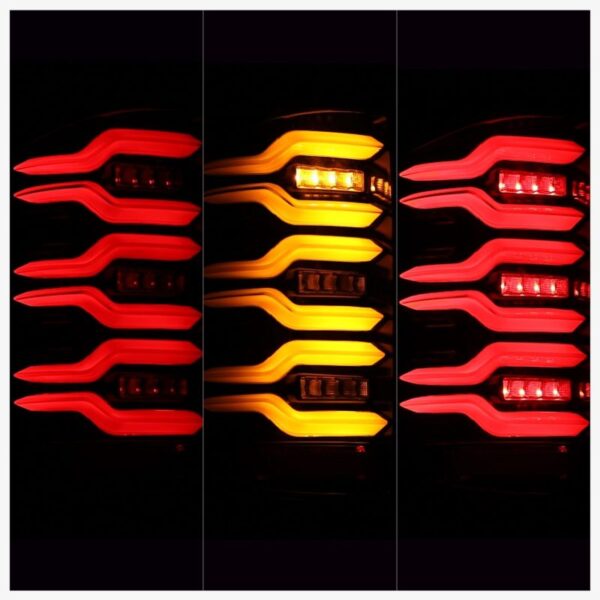 AlphaRex 14-18 Chevy Silverado 1500 Luxx-Series LED Tail Lights Alpha-Black w/Activ Light/Seq Signal - Image 8