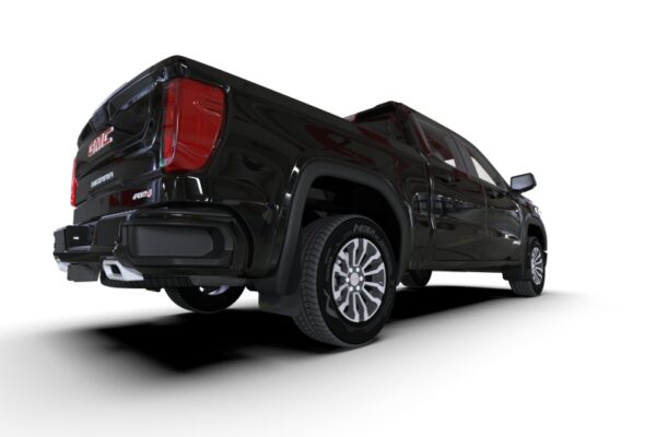 Rally Armor 19-24 GMC Sierra 1500 AT4 Black UR Mud Flap w/ Metallic Black Logo - Image 2