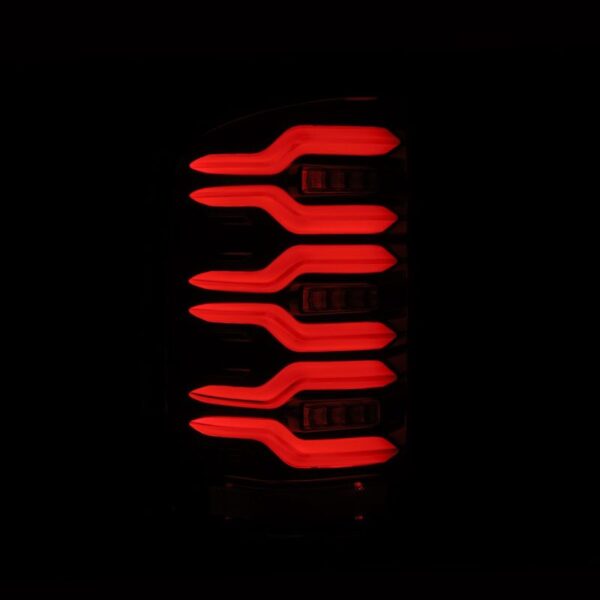 AlphaRex 14-18 GMC Sierra 1500/2500HD/3500HD LUXX-Series LED Tail Lights Alpha-Blk Actv Lgt Seq. Sig - Image 3