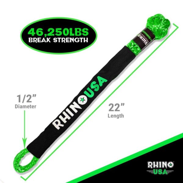 Synthetic Soft Shackles Green (2-Pack) Rhino USA - Image 2