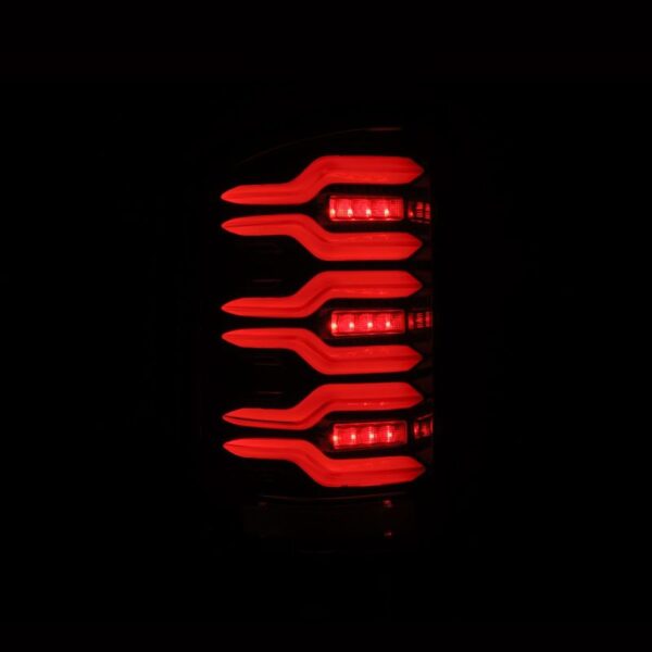 AlphaRex 14-18 GMC Sierra 1500/2500HD/3500HD LUXX-Series LED Tail Lights Alpha-Blk Actv Lgt Seq. Sig - Image 2
