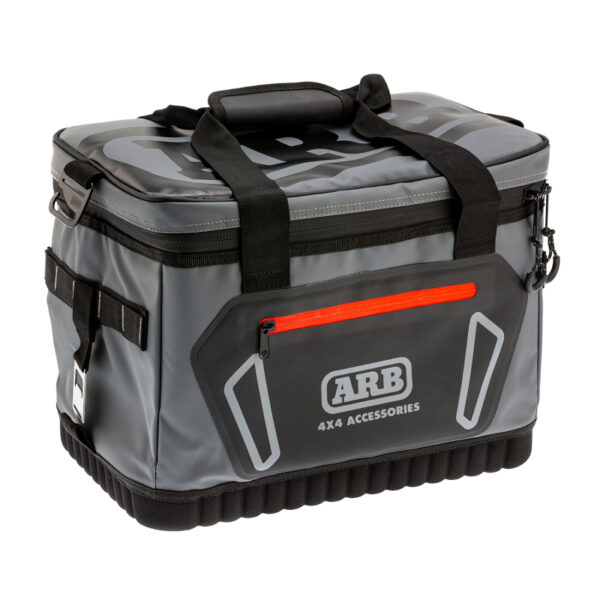 ARB Cooler Bag Charcoal w/ Red Highlights 15in L x 11in W x 9in H Holds 22 Cans - Image 3