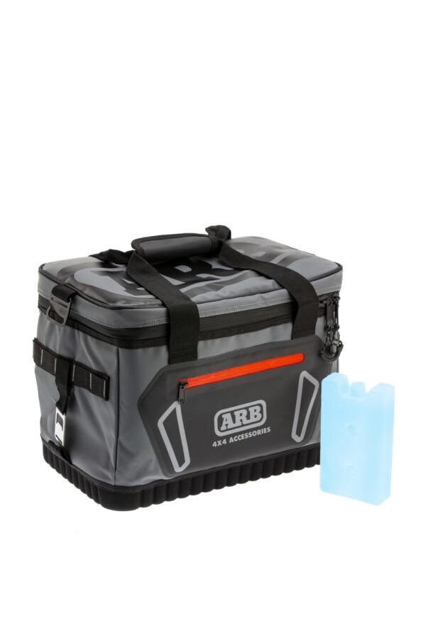 ARB Cooler Bag Charcoal w/ Red Highlights 15in L x 11in W x 9in H Holds 22 Cans - Image 5