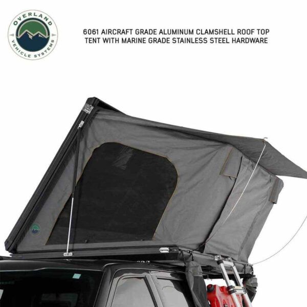 Aluminum Hard Shell Roof Top Tent, Grey Body & Green Trim - OVS 18109901 - Image 7