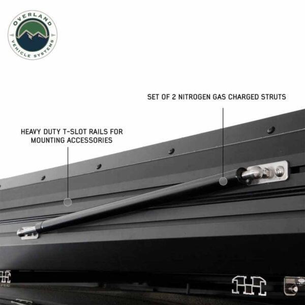Aluminum Hard Shell Roof Top Tent, Grey Body & Green Trim - OVS 18109901 - Image 19