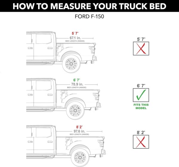 Ford F-150 15-20 6'7" Bed UnderCover Armor Flex Hard Folding Tonneau Cover AX22020 - Image 2