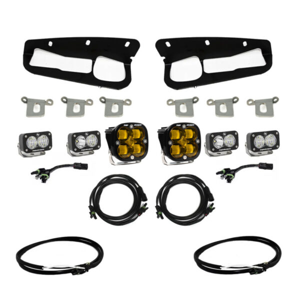 Baja Designs 2021+ Ford Bronco Amber SAE Fog Pocket Kit w/Upfitter - Image 2